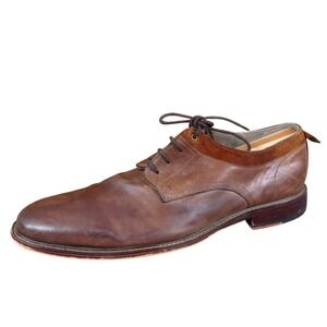 Aston Grey Dwilia Mens Oxford Shoes Size 10 Dress Casual Brown Leather Suede